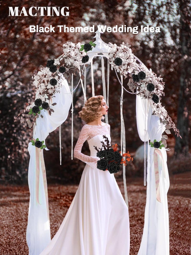 MACTING 30PCS Artificial Rose Flowers Real Touch Fake Flowers with Stem Foam Roses for DIY Wedding Bouquet Table Centerpieces Party Baby Shower Spring Home Mothers Day Decoration(Light Rainbow - Image 3